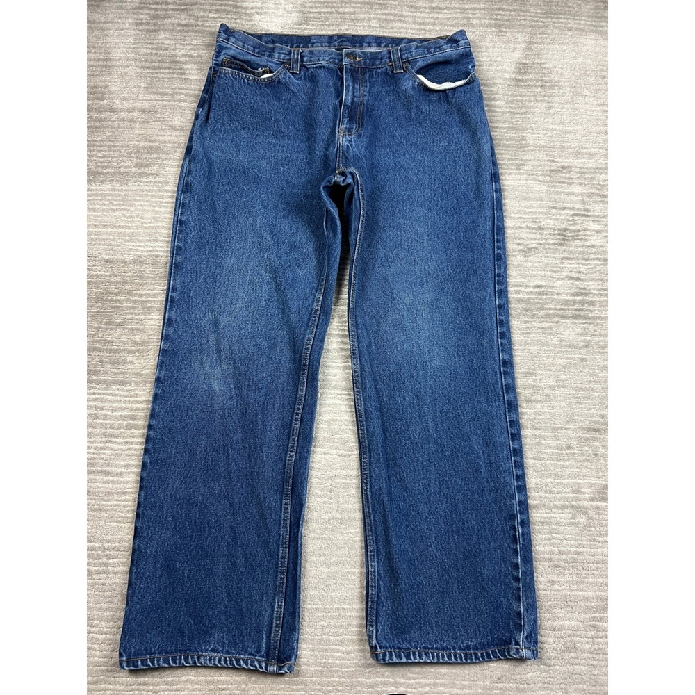 Faded Glory Jeans Men 40x28 Blue Straight Leg Medium Wash Denim Classic Workwear